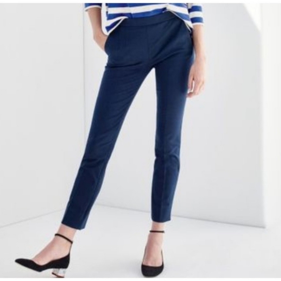 J. Crew Martie Blue Stretch Slim Ankle Pants Size 10 - Picture 5 of 10